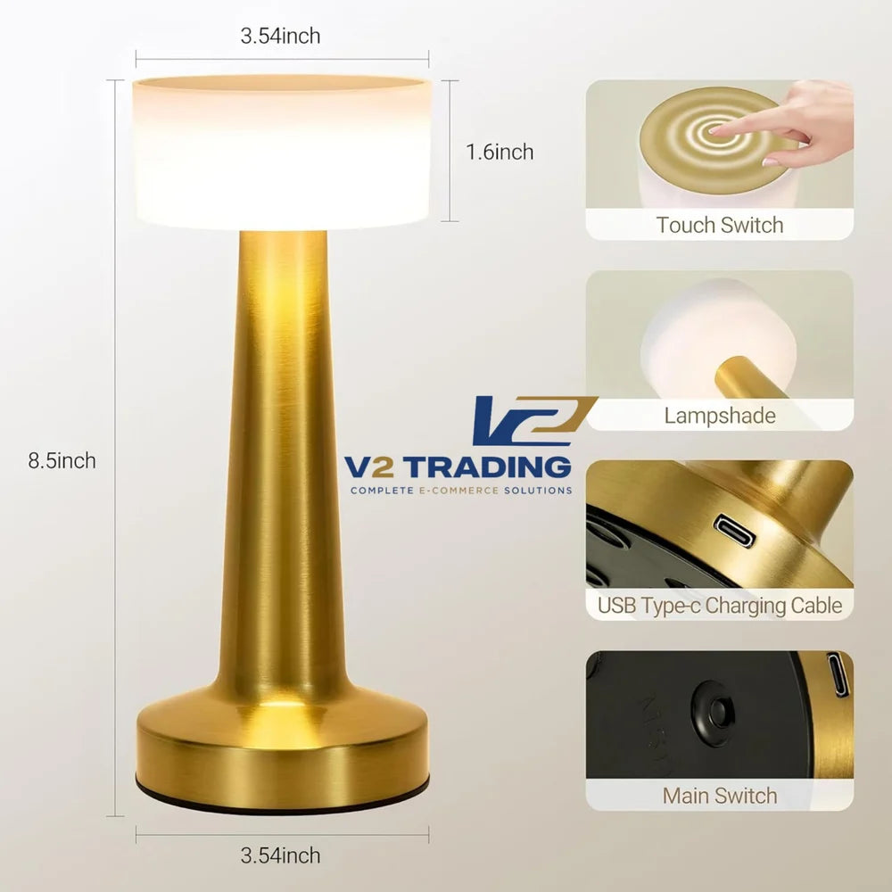 Rechargeable Touch Controlled Table Lamp | Night Lamp | Desk Light